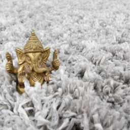 Super Soft Silver Shaggy Living Area Rug - Grey / 170 x 120cm - thumbnail 4