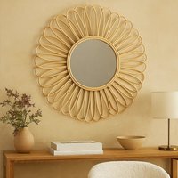 Giordano Ornate Cream Wall Mirror - Gold