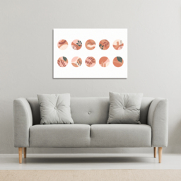 plant and textures in autumn style Canvas Print - Pink / 91cm / 61cm - thumbnail 2