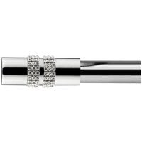 16-19mm Sparkle Extendable Eyelet Metal Curtain Pole Set - Chrome / 120cm