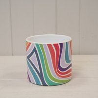 Sturdy Vibrant Multicolor Rainbow Pot Plant pot - Multi