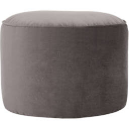 icon Natalia Velvet Armchair Bean Bag with Pouffe - Charcoal Grey - thumbnail 2