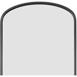 Angustus Outdoor Metal Arched Garden Wall Mirror - Black / 85cm - thumbnail 3