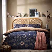 Constellation Celestial Duvet Cover Set - Gold/Navy / King
