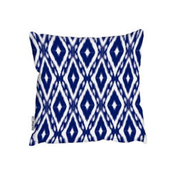 Tribal Art Ikat Ogee In Traditional Classic Blue Outdoor Cushion - Blue / 60cm - thumbnail 2