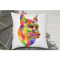 Amazing Illustration Dog Pop Art Cushion - Green / 60 - thumbnail 1