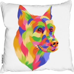 Amazing Illustration Dog Pop Art Cushion - Green / 60 - thumbnail 2
