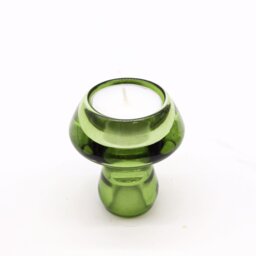 Garden Jade Mushroom Flip Candle Tealight Holder Elegant Table Decor - Green - thumbnail 2