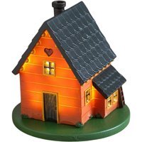 Woodland House LED Light Up Decoration - Brown