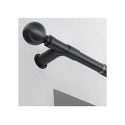 28mm Room Darkening Corner Bracket for Curtain Poles - Black - Black - thumbnail 5