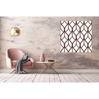 'Abstract Wavy Lines' Graphic Art Print on Canvas - Brown / 127cm - image 1
