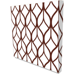 'Abstract Wavy Lines' Graphic Art Print on Canvas - Brown / 127cm - thumbnail 2