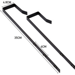 Rectangular Metal Frame Over the Door Full Length Mirror - Black - thumbnail 5