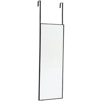 Rectangular Metal Frame Over the Door Full Length Mirror - Black - thumbnail 1