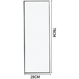 Rectangular Metal Frame Over the Door Full Length Mirror - Black - thumbnail 4
