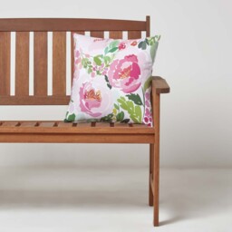 Pink Peony Outdoor Cushion 45 x 45 cm, Set of 2 - Pink & Green - thumbnail 3