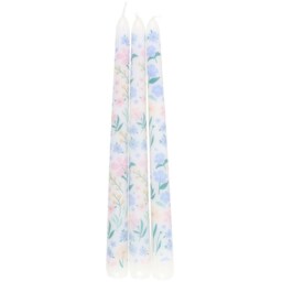 Set of 3 Ditsy Floral Taper Candles - Unscented - thumbnail 3