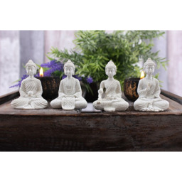 Miniature Thai Buddha Ornament - White - thumbnail 2