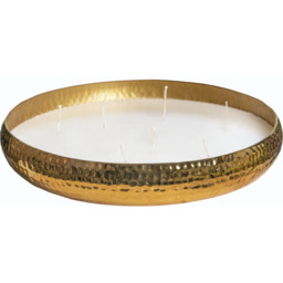 Vanilla Scented 7 Wick Candle in Gold - Gold - thumbnail 2