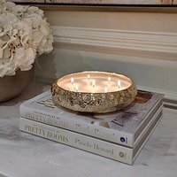 Vanilla Scented 7 Wick Candle in Gold - Gold - thumbnail 1