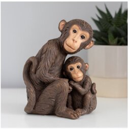 Monkey Mother and Baby Mother's Day Gift - Brown - thumbnail 3