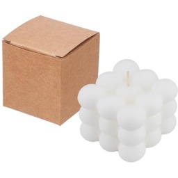 Rubik's Cube Scented Soy Wax Candle - White - thumbnail 2