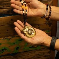 Feng Shui Dragon Encirclement Hanging for Wealth  Protection - Gold