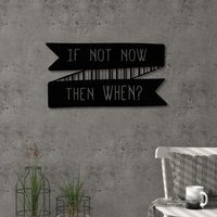 Now Wall Art Metal Decorative Object - Black - Black