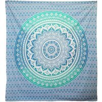 Umrao Mandala Green Wall Hanging  Beach Spread - Handcrafted Decor - Green