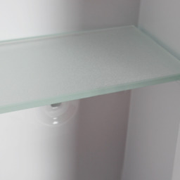 Wall-Mounted Bathroom Mirror Cabinet with LED Lights - Silver / 50cm - thumbnail 3