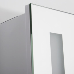 Wall-Mounted Bathroom Mirror Cabinet with LED Lights - Silver / 50cm - thumbnail 4
