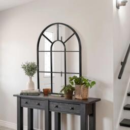 Modern Arched Wall Mirror - Black - thumbnail 5