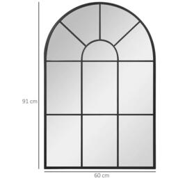 Modern Arched Wall Mirror - Black - thumbnail 4
