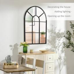Modern Arched Wall Mirror - Black - thumbnail 3