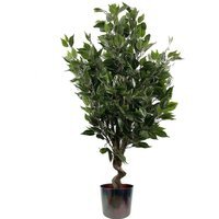 Artificial Evergreen Twist Ficus Tree - Green Ficus Twist Multicolour / 61cm