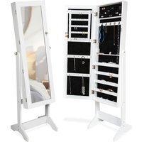 Full-Length Mirror, With Hidden Jewellery Storage, Organised, Lockable - White