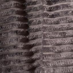 Ribbed Faux Fur Throw - Charcoal - thumbnail 3