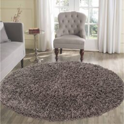 Desire Rugs Plain Living Room Fluffy Shaggy Area Rugs - Taupe / 60x220 - thumbnail 3
