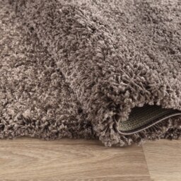 Desire Rugs Plain Living Room Fluffy Shaggy Area Rugs - Taupe / 60x220 - thumbnail 2