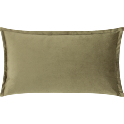 Kielder Fern Night Printed Velvet Cushion - Black / 80 Feather 20 Polyester - thumbnail 2