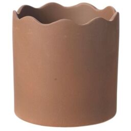 Indoor Ceramic Wave Pot - Brick / 13.5cm - thumbnail 2