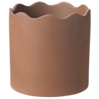 Indoor Ceramic Wave Pot - Brick / 13.5cm - thumbnail 1