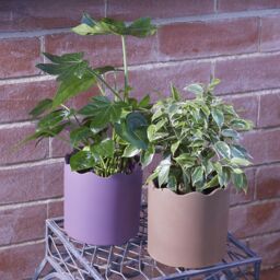 Indoor Ceramic Wave Pot - Brick / 13.5cm - thumbnail 3