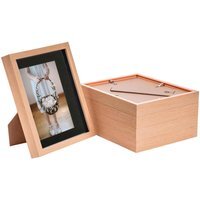"3D Box Photo Frame - 8x10"" with 5 x 7"" Mount - Pack of 5 - Light Wood/Black"