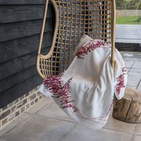 Pink Flower And Geometric Shapes Blanket - Pink - image 1