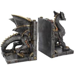 Dracus Machina Steampunk Dragon Bookends - 27cm - thumbnail 5