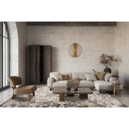 Mayfair Living Room Area Rug Metallic Sheen Contemporary Modern Damask Design - Grey / 170cm - thumbnail 3