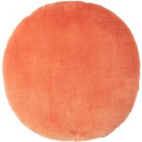 Velvet Round Cushion - Burnt Orange