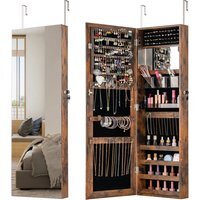 110 cm Jewelry Mirror Cabinet - Brown