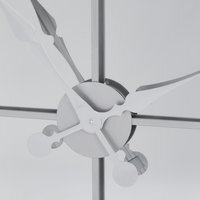 Celina Mirrored Wall Clock With Skeleton Design - Silver - thumbnail 1